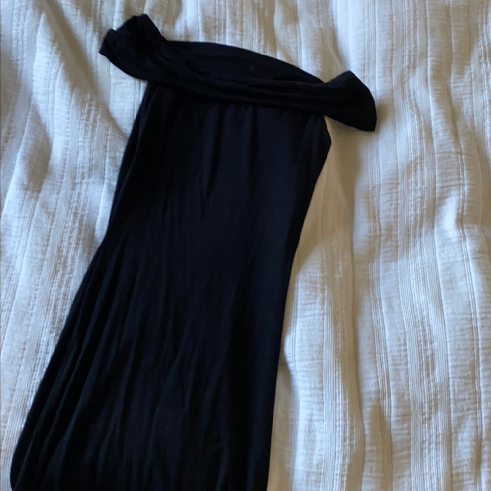 Nasty gal off the shoulder black mini dress